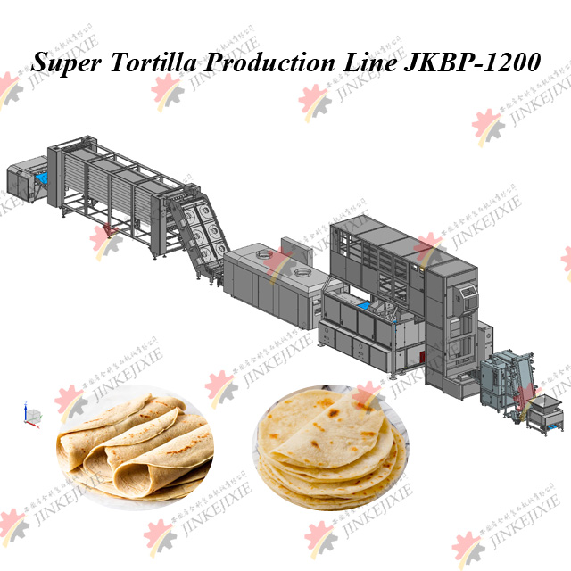 JKBP-1200 4000-20000pcs/h 6-12inch Automatic Super Tortilla Production Line Machine